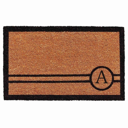 Calloway Mills Monogram Door Mat, Black, Natural, 18 in W x 30 in L 153071830A